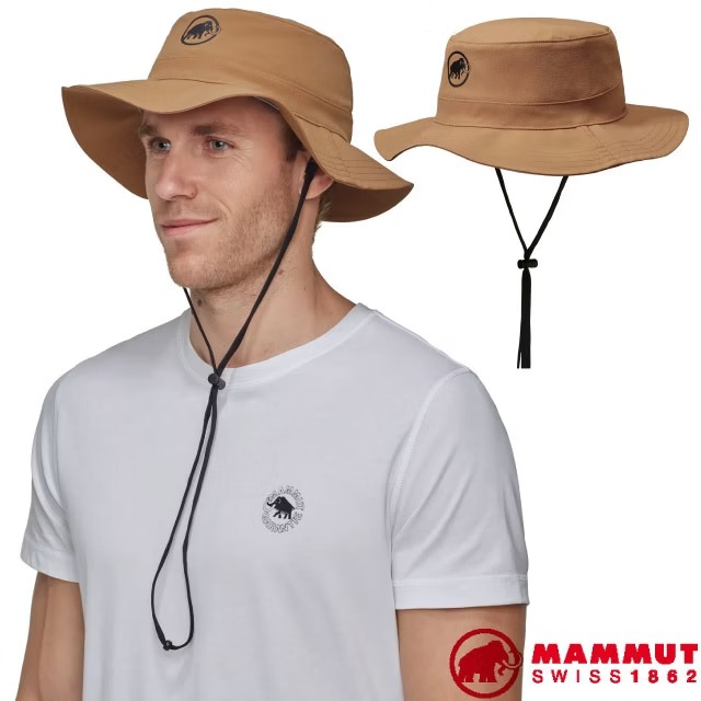 【MAMMUT 長毛象】Runbold Hat輕盈快乾防曬遮陽帽.大盤帽.圓盤帽/1191-04614-7546 黏土棕✿30E010
